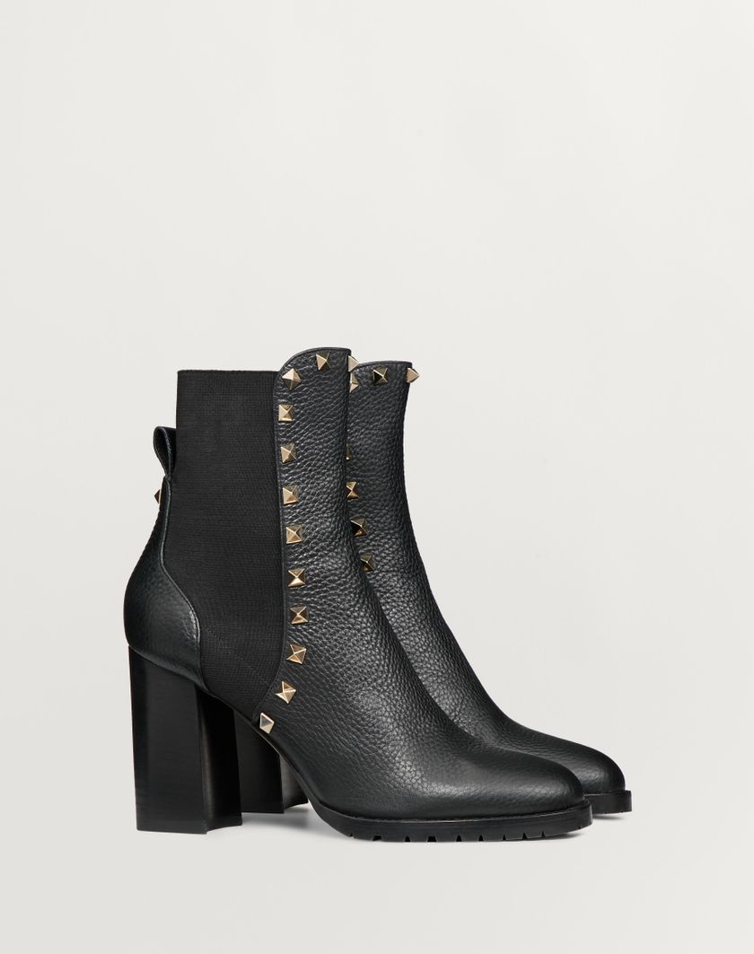 Valentino Handbags Stivaletto Rockstud In Vitello Granato 80mm per Donna in Nero | Valentino IT Pezzi Unici