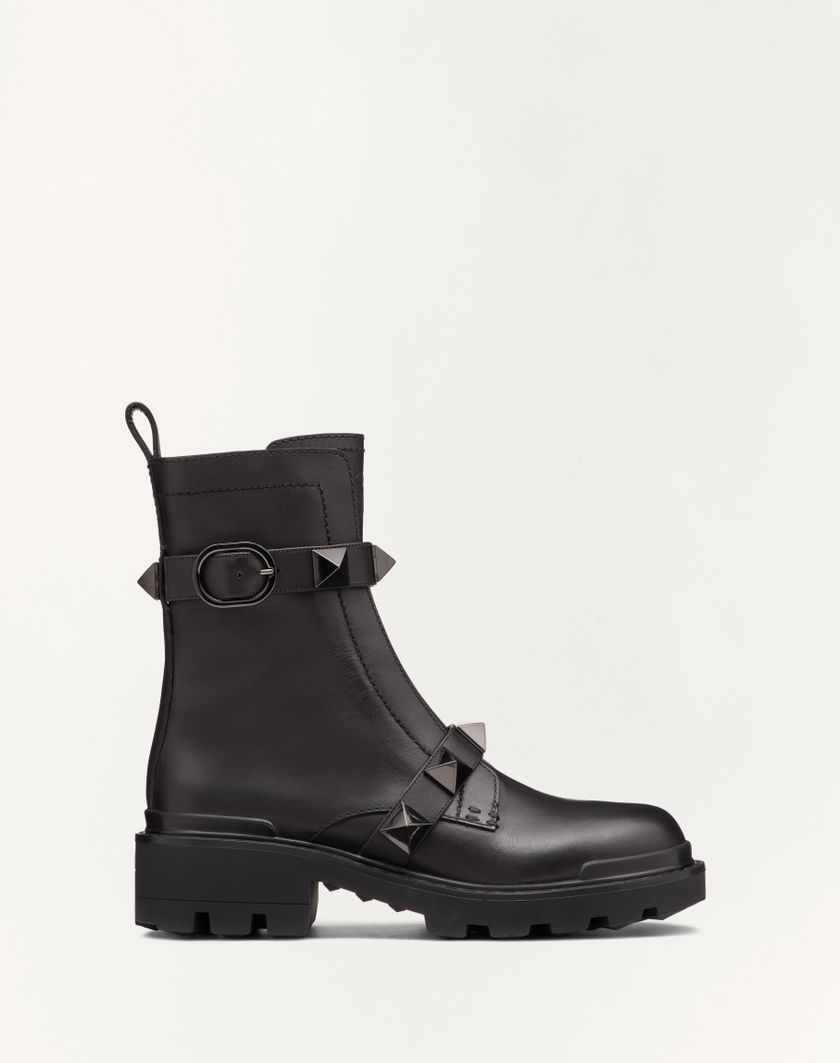 Valentino Handbags Combat Boot Roman Stud In Vitello E Borchie In Tono 40mm per Donna in Nero | Valentino IT Qualità Garantita