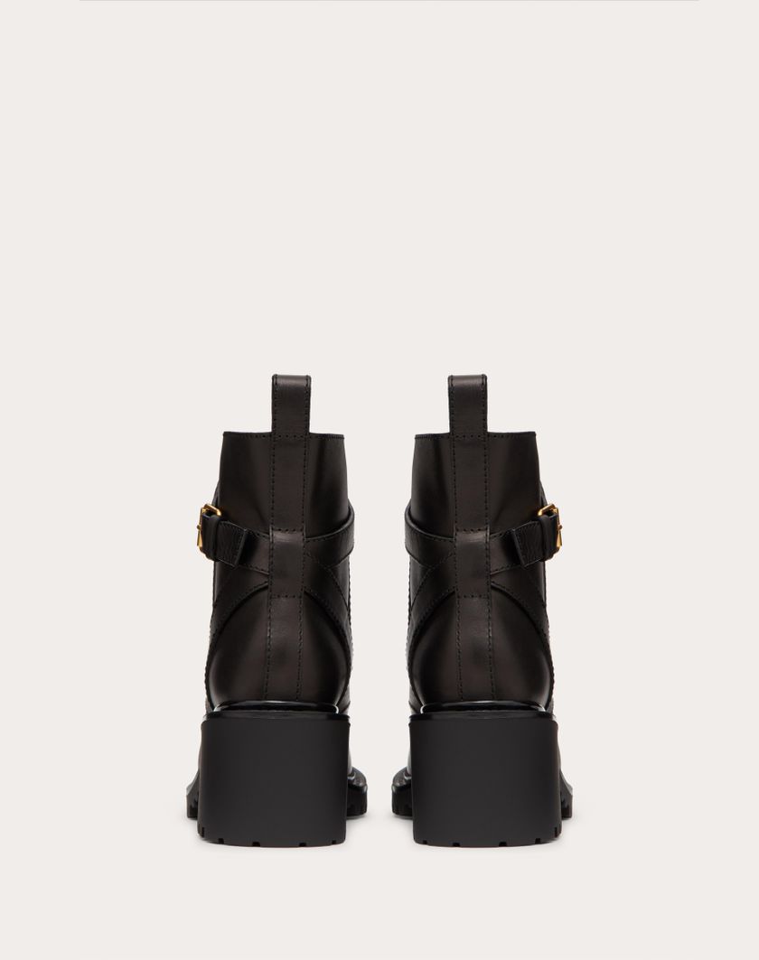 Valentino Handbags Combat Boot Vlogo Signature In Vitello 70mm per Donna in Nero | Valentino IT Acquista Ora
