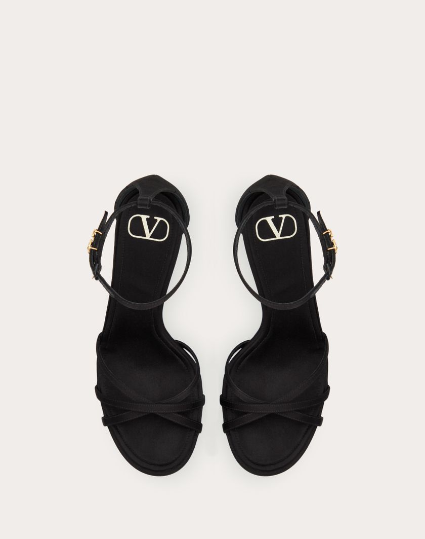 Valentino Handbags Sandalo Con Plateau Valentino Garavani Eveninglam In Raso 120mm per Donna in Nero | Valentino IT Fino Al -60%