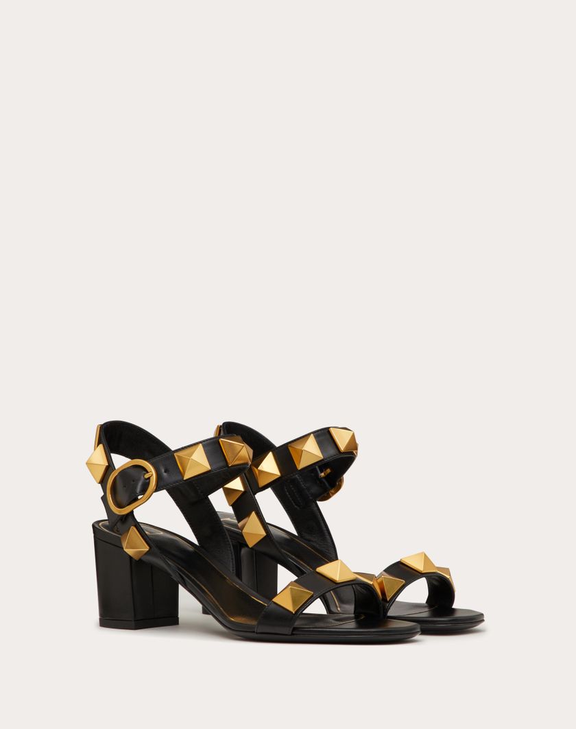 Valentino Handbags Sandalo Roman Stud In Vitello 60mm per Donna in Nero | Valentino IT Vendita Economica