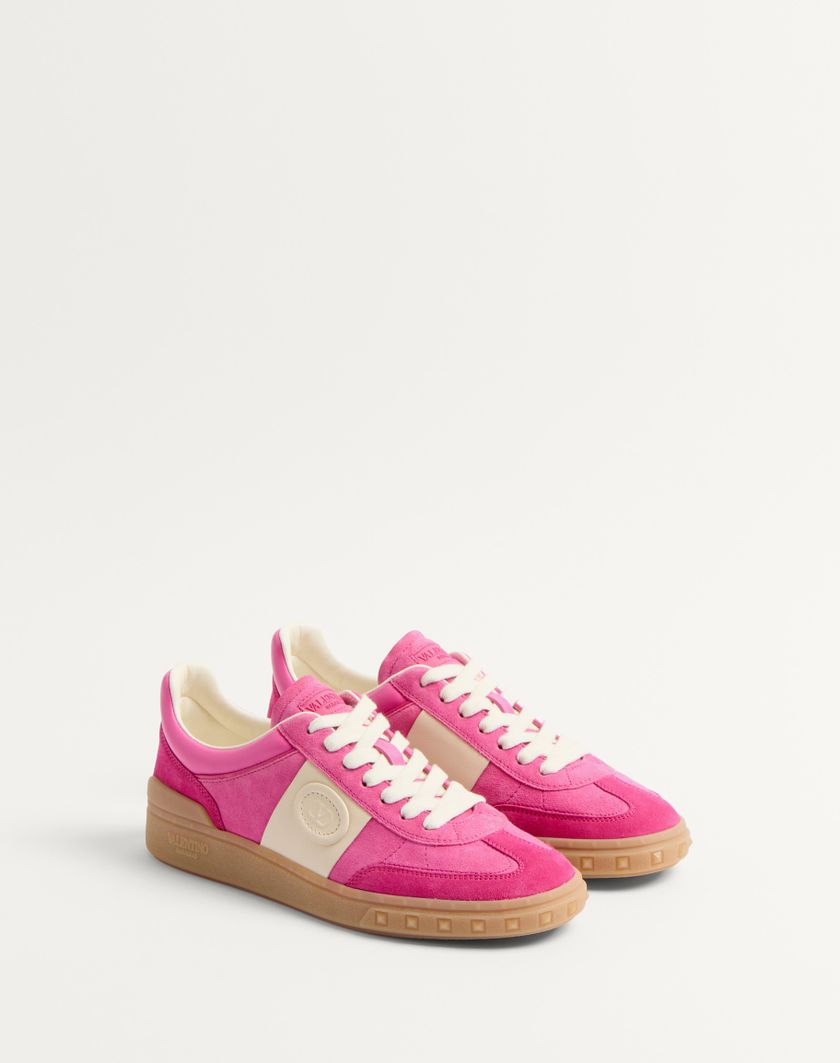 Valentino Handbags Sneaker Upvillage In Crosta per Donna in Cyclamin Pink/hot Pink/glace | Valentino IT Nuova