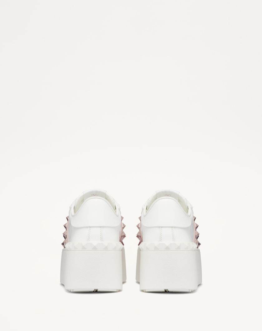 Valentino Handbags Sneaker Flatform Rockstud Untitled In Vitello Con Micro Borchie per Donna in Bianco/rose Quartz/rosa Chiaro | Valentino IT Comprare a buon mercato