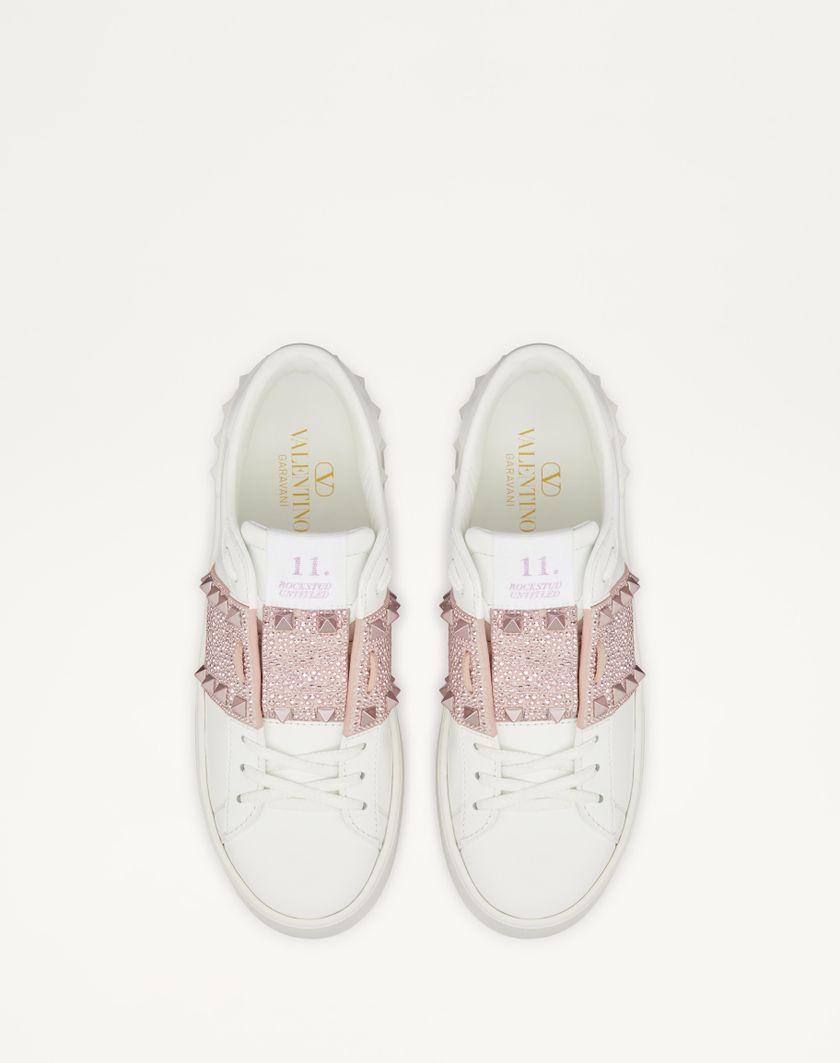 Valentino Handbags Sneaker Flatform Rockstud Untitled In Vitello Con Micro Borchie per Donna in Bianco/rose Quartz/rosa Chiaro | Valentino IT Comprare a buon mercato