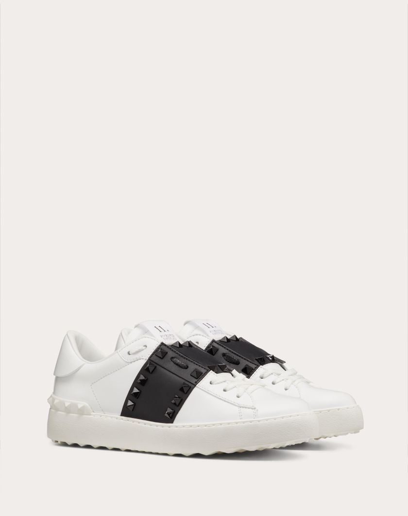 Valentino Handbags Sneaker Rockstud Untitled In Vitello Con Borchie In Tono per Donna in Bianco/ Nero | Valentino IT Black Friday