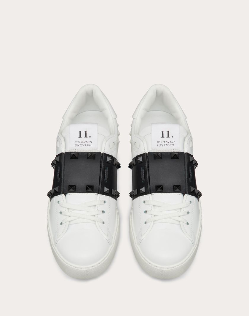 Valentino Handbags Sneaker Rockstud Untitled In Vitello Con Borchie In Tono per Donna in Bianco/ Nero | Valentino IT Black Friday