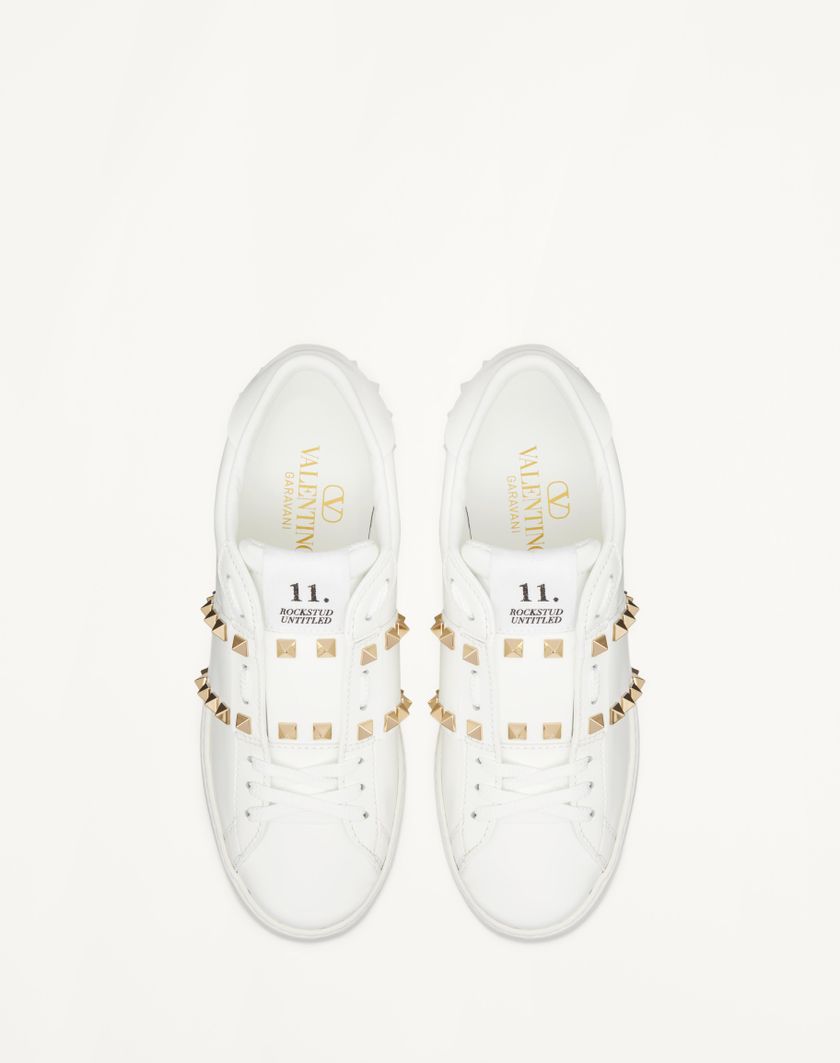 Valentino Handbags Sneaker Con Zeppa Open Disco In Vitello 85mm per Donna in Bianco | Valentino IT Offerta per la Festa della Mamma