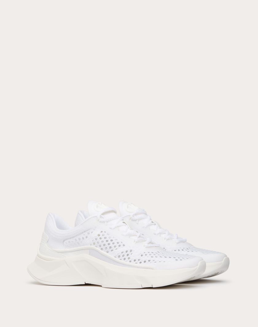 Valentino Handbags Sneaker True Actress In Rete per Donna in Bianco | Valentino IT Offerta Anniversario
