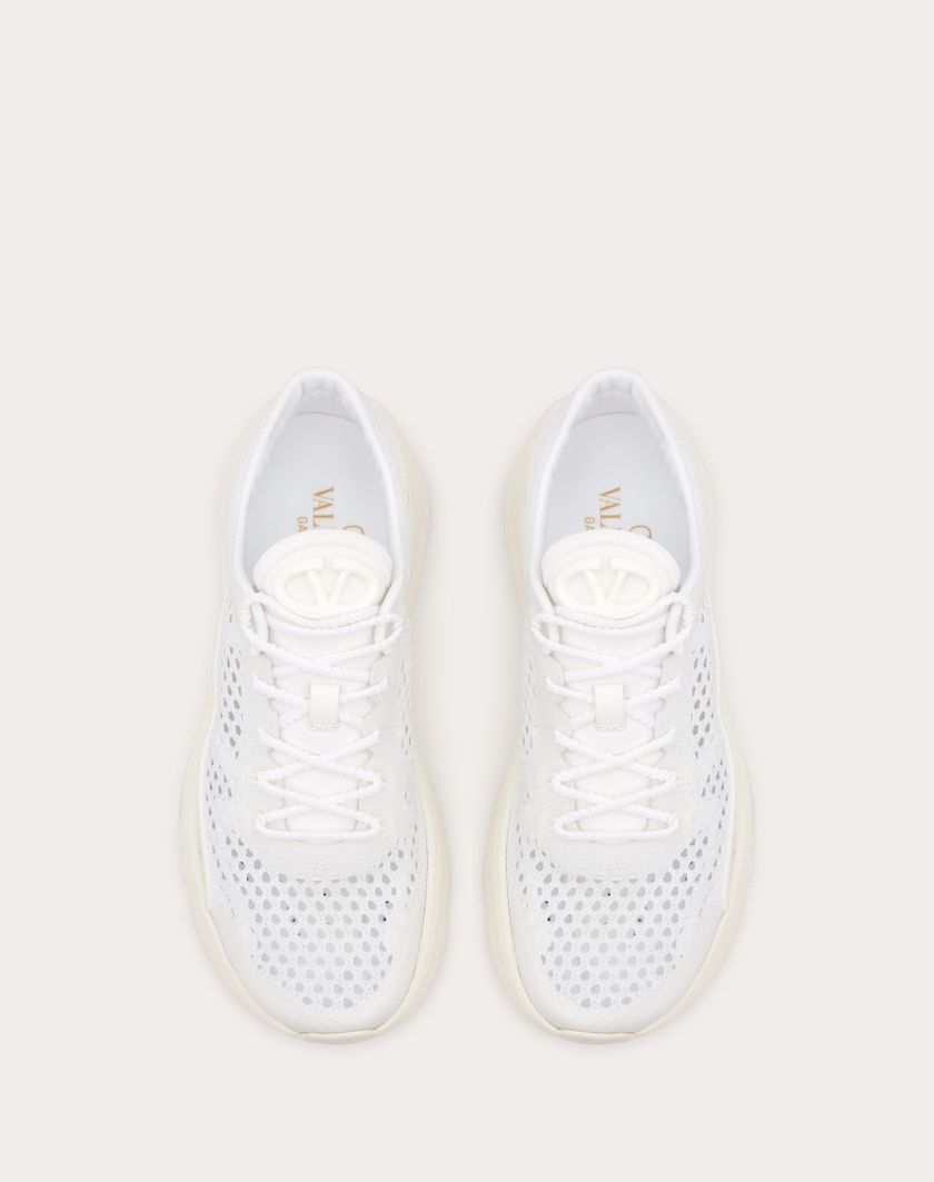 Valentino Handbags Sneaker True Actress In Rete per Donna in Bianco | Valentino IT Offerta Anniversario