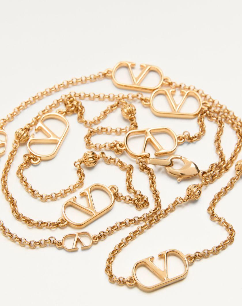 Valentino Handbags Collana Vlogo Signature In Metallo per Donna in Oro | Valentino IT Only for today