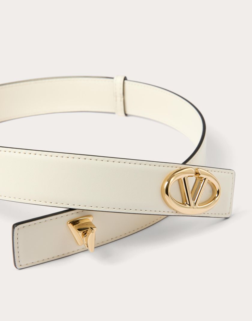 Valentino Handbags Cintura Vlogo The Bold Edition In Vitello 30 Mm per Donna in Tabacco | Valentino IT Promozione