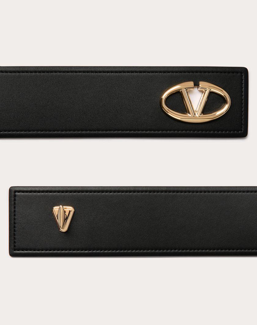 Valentino Handbags Cintura Vlogo The Bold Edition In Vitello 60 Mm per Donna in Nero | Valentino IT Spedizione Gratuita