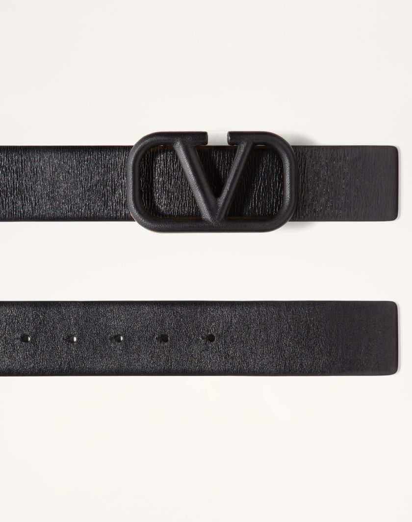 Valentino Handbags Cintura Vlogo Signature In Vitello Lucido 40mm per Donna in Nero | Valentino IT Online