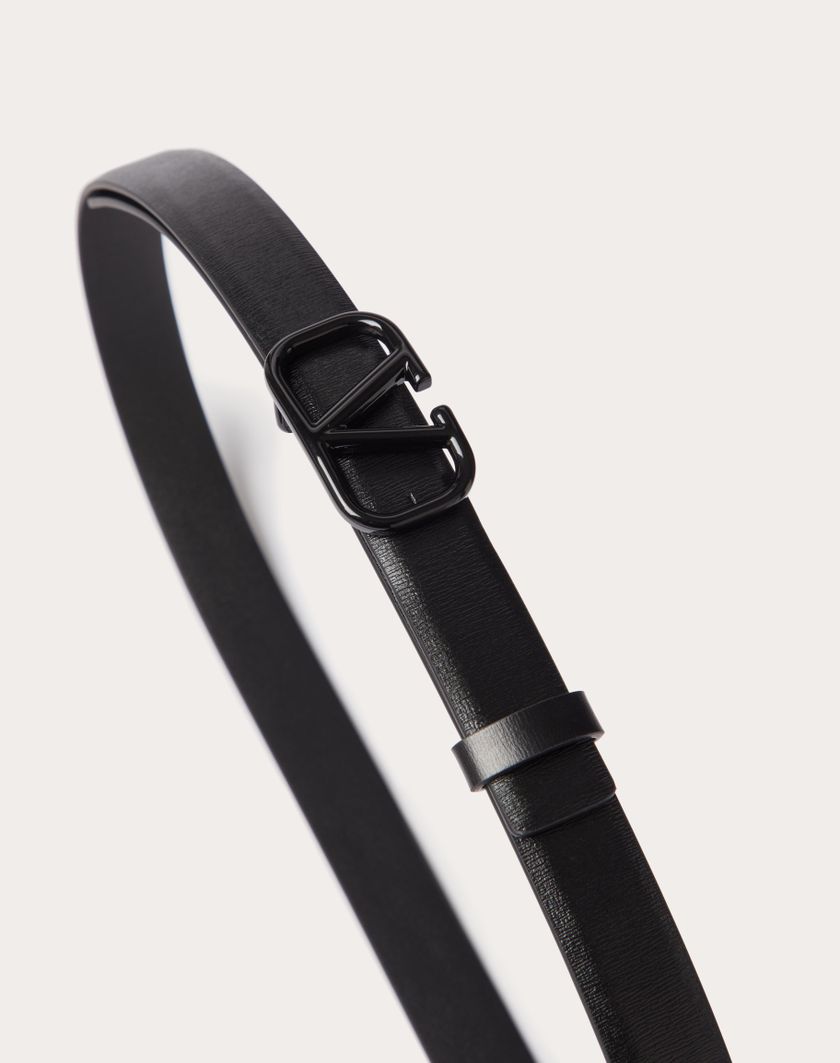 Valentino Handbags Cintura Vlogo Signature In Vitello Lucido 20 Mm per Donna in Nero | Valentino IT Offerte