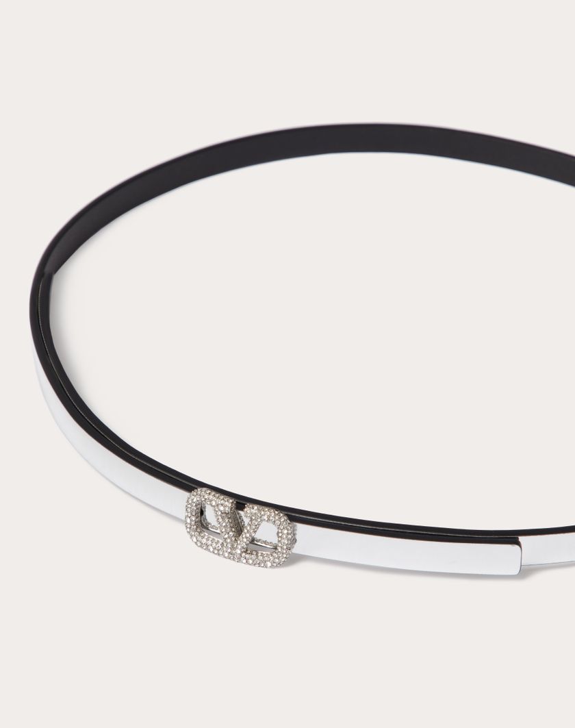 Valentino Handbags Cintura Vlogo Signature In Vitello Specchiato 10 Mm per Donna in Argento | Valentino IT Hotsell