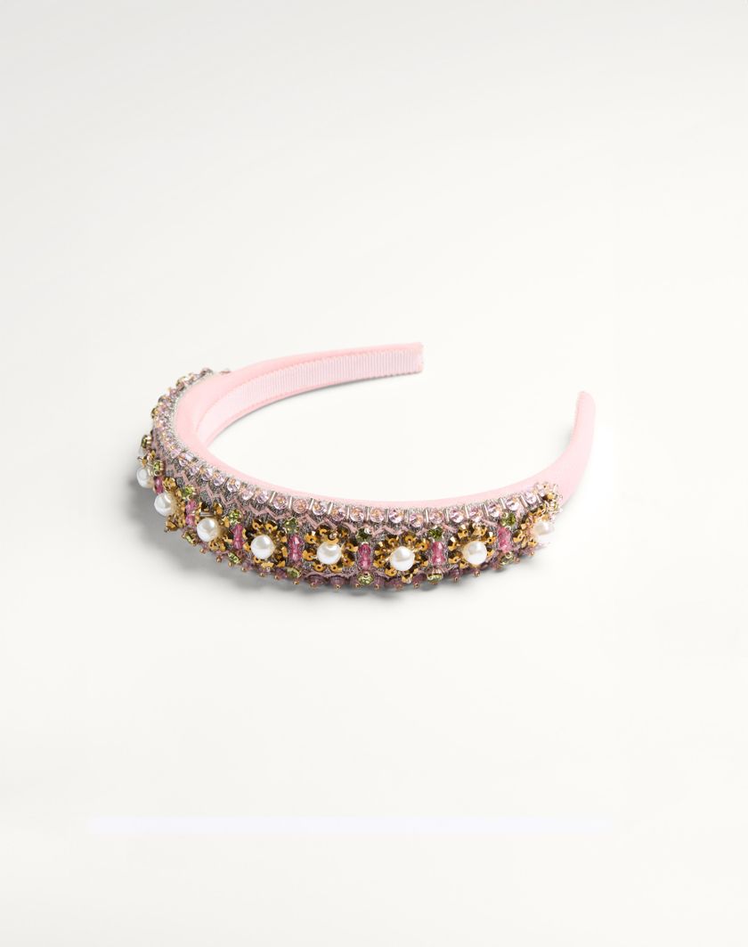 Valentino Handbags Cerchietto Valentino In Lana E Seta Con Ricamo per Donna in Multicolor | Valentino IT Sconto di tempo limitato