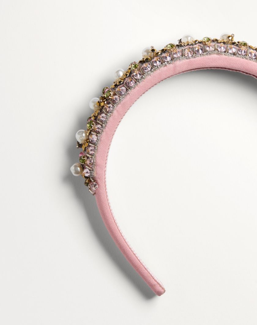 Valentino Handbags Cerchietto Valentino In Lana E Seta Con Ricamo per Donna in Multicolor | Valentino IT Sconto di tempo limitato