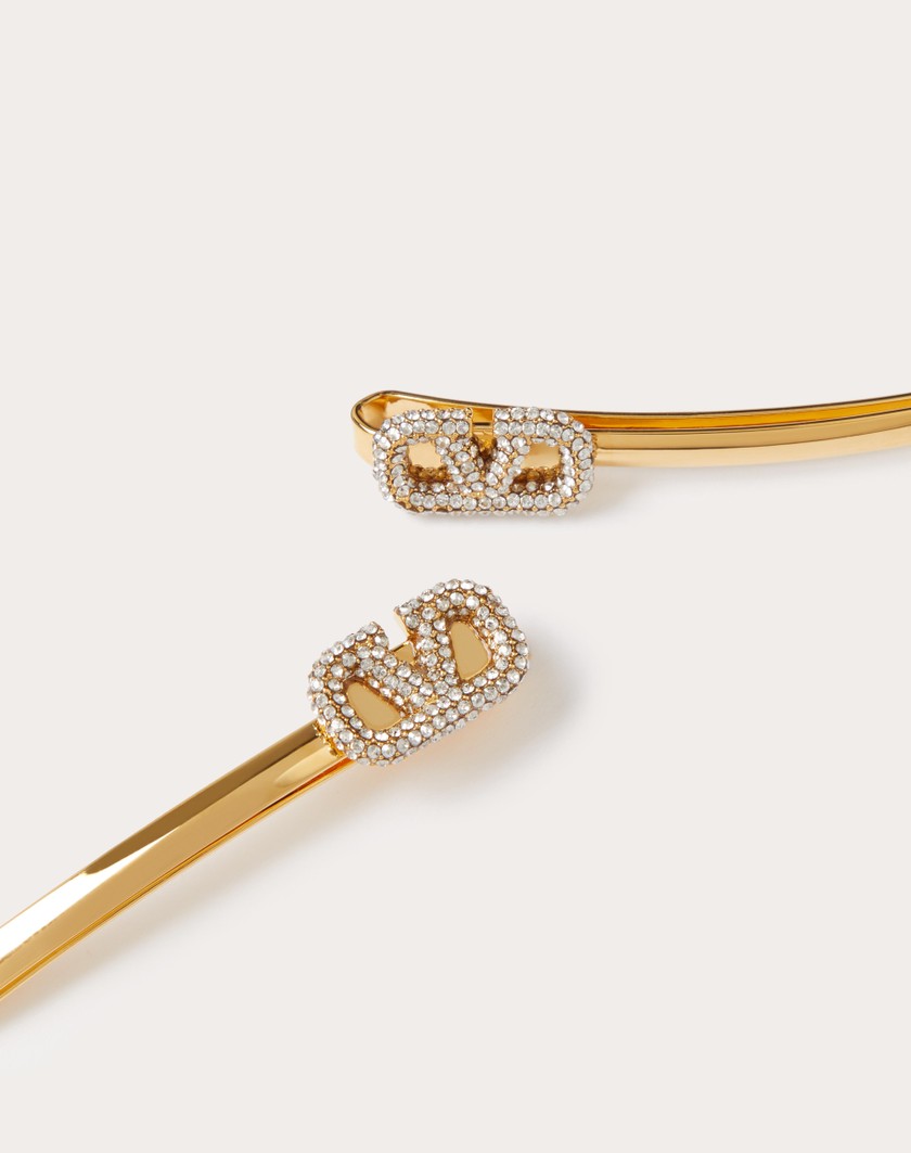 Valentino Handbags Fermagli Per Capelli Vlogo Signature In Metallo E Cristalli Swarovski® per Donna in Oro | Valentino IT Offerta speciale