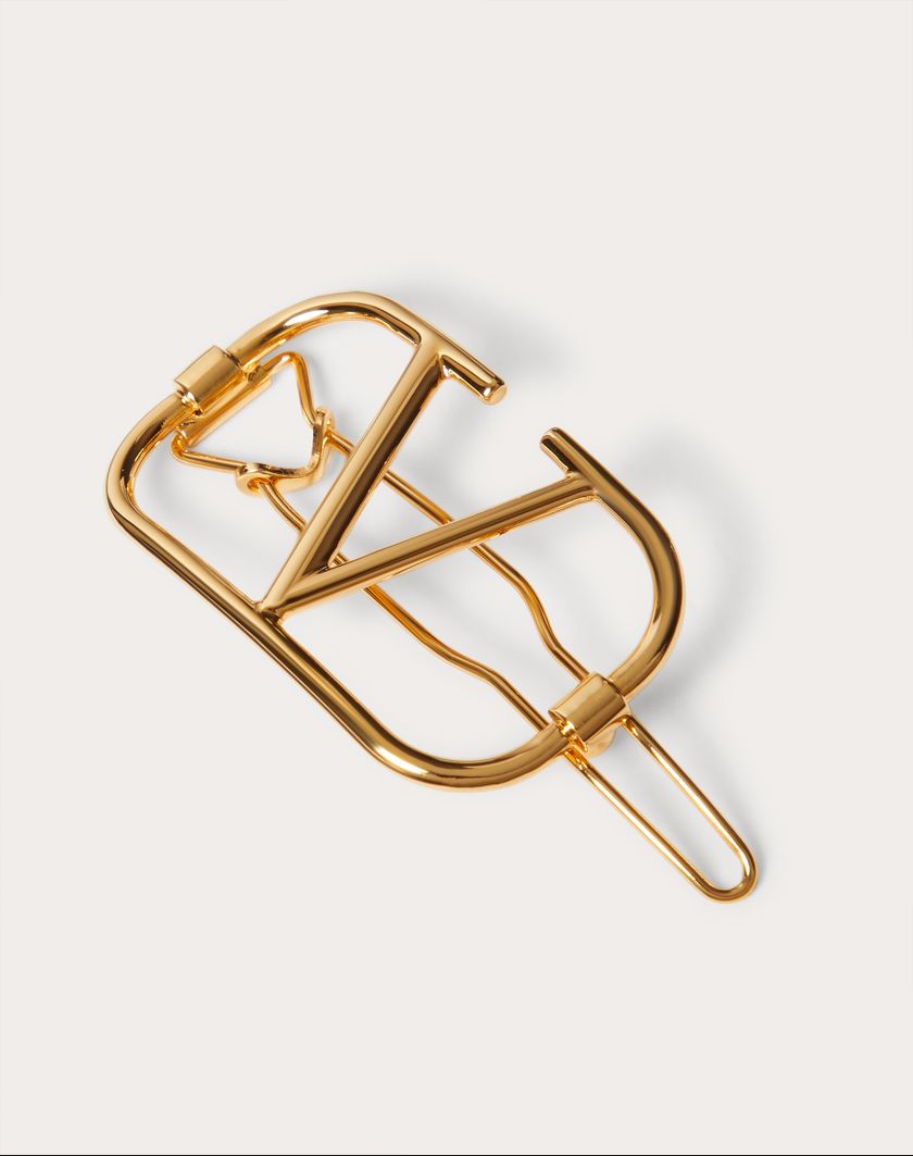 Valentino Handbags Fermaglio Per Capelli Vlogo Signature In Metallo per Donna in Oro | Valentino IT Offerta natalizia