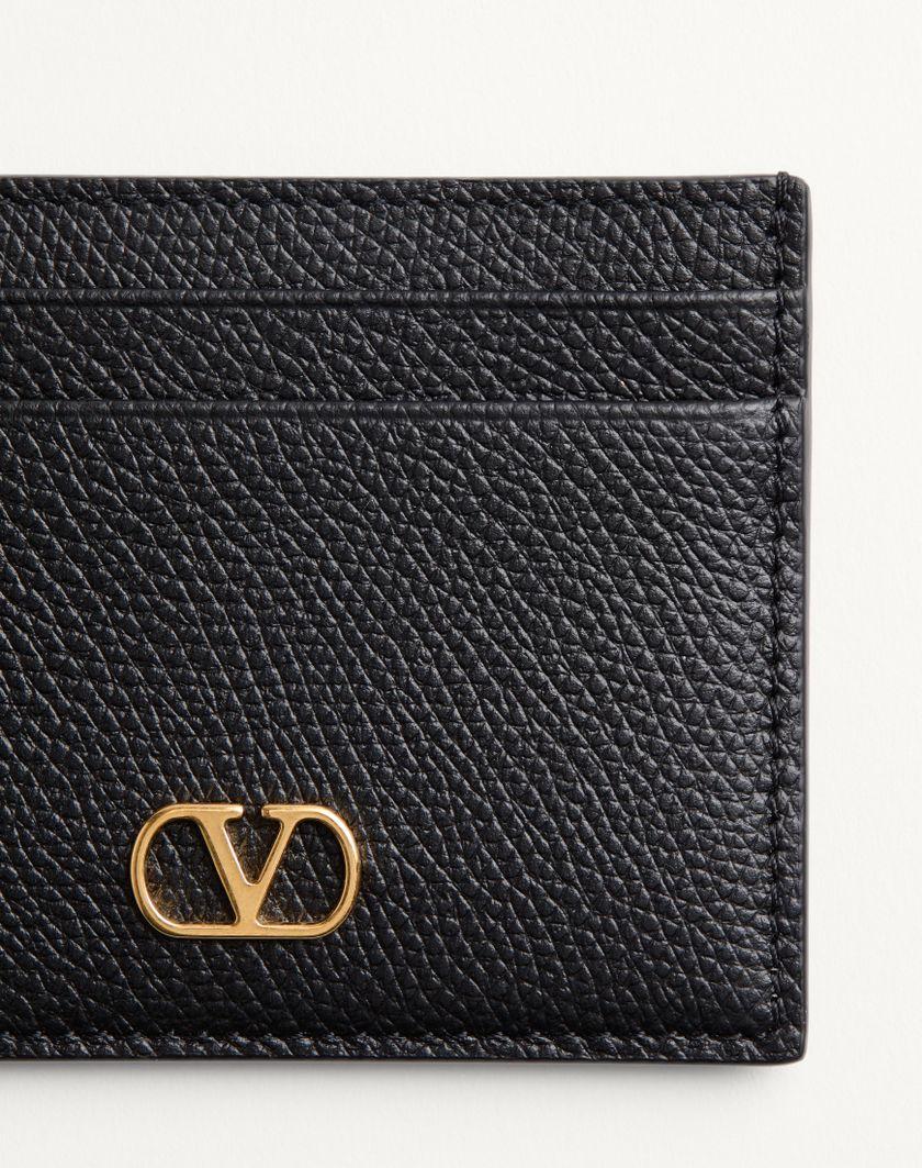 Valentino Handbags Portacarte Vlogo Signature In Vitello Granato per Donna in Rose Quartz | Valentino IT Offerta Anniversario