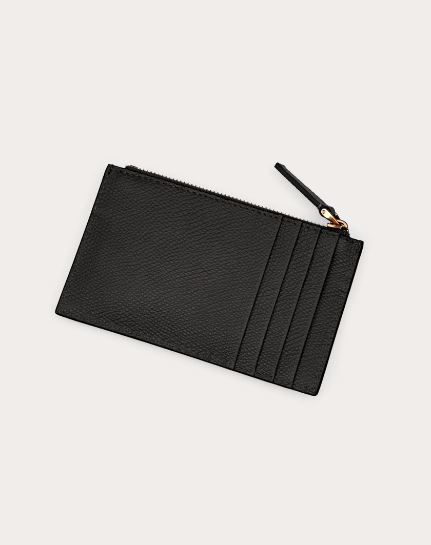 Valentino Handbags Portacarte Vlogo Signature In Vitello Granato per Donna in Nero | Valentino IT Vendita calda