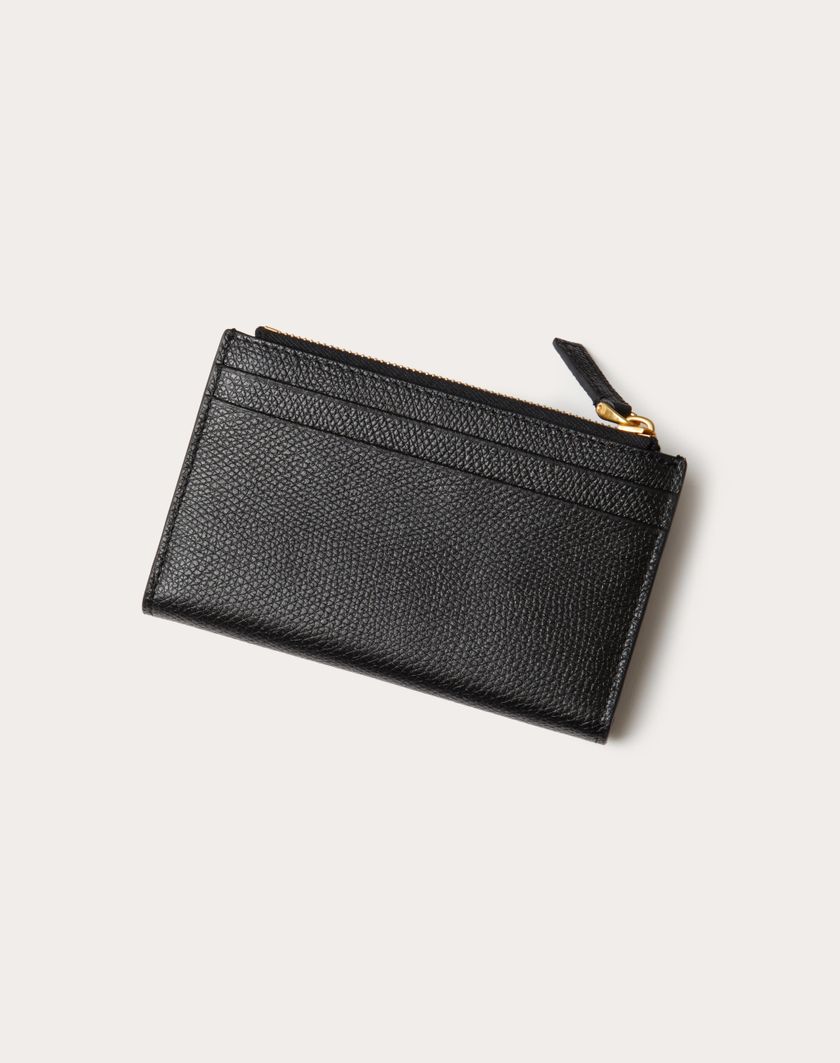 Valentino Handbags Portacarte Vlogo Signature In Vitello Granato Con Zip per Donna in Rose Cannelle | Valentino IT Offerta migliore