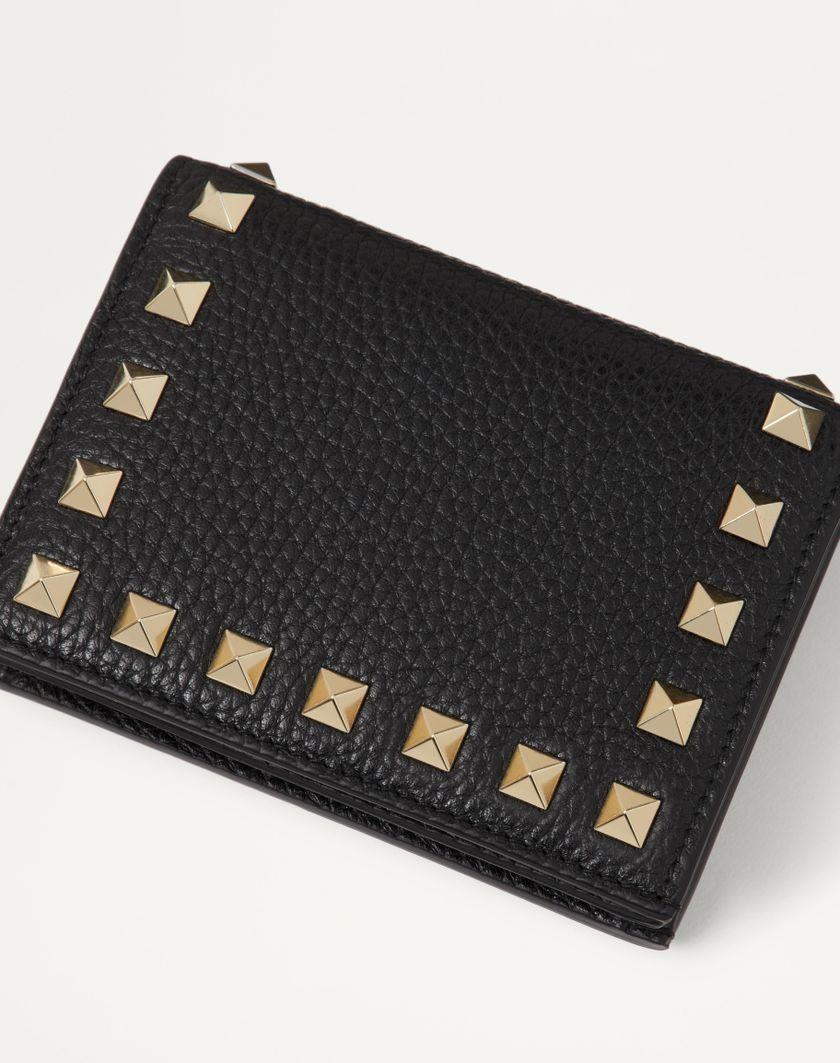 Valentino Handbags Portafoglio Piccolo Rockstud In Vitello Granato per Donna in Poudre | Valentino IT Offerte giornaliere