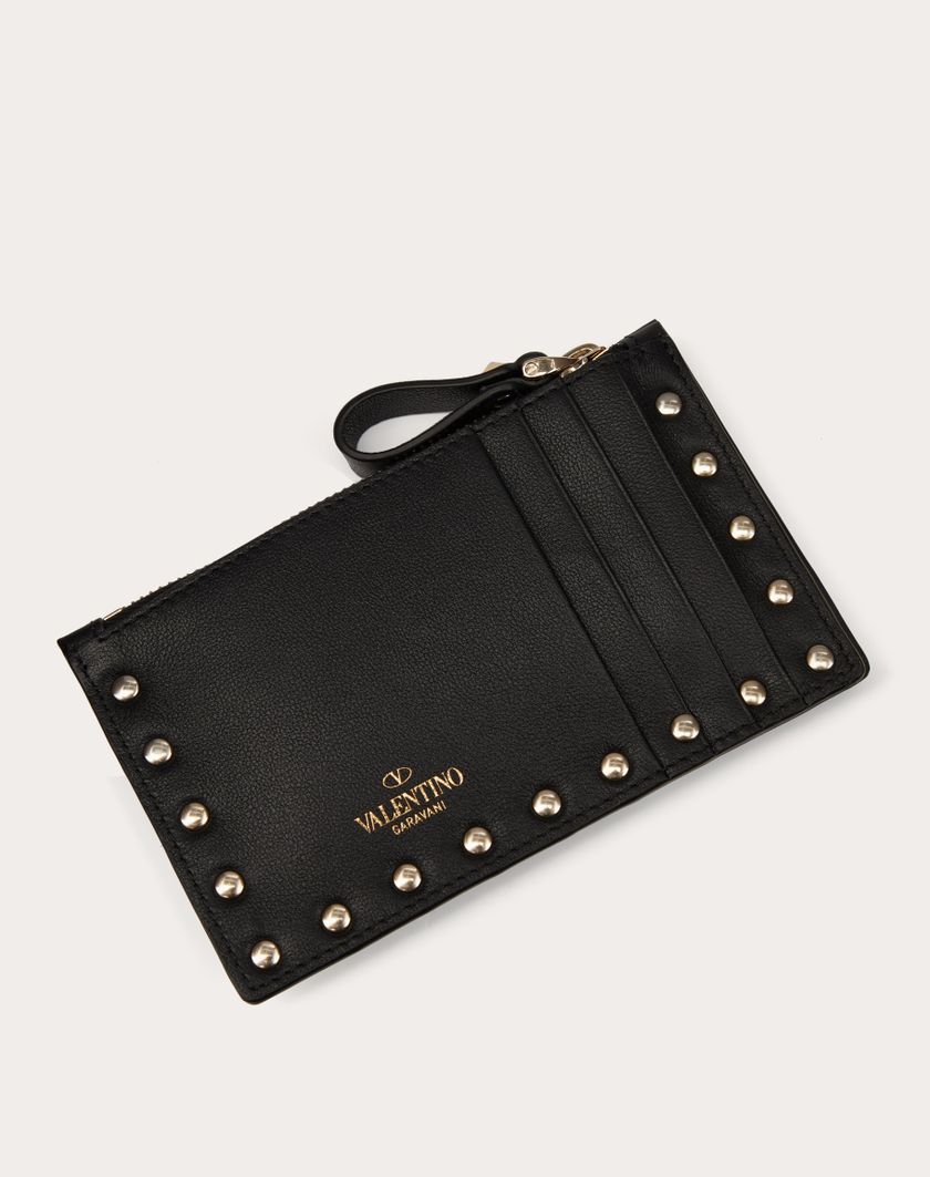 Valentino Handbags Portacarte Con Zip Rockstud In Vitello per Donna in Nero | Valentino IT Rilascio limitato