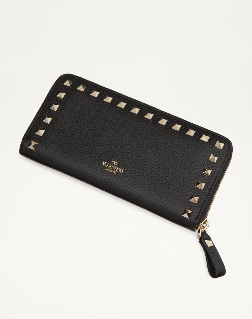 Valentino Handbags Portafoglio Con Zip Rockstud In Vitello Granato per Donna in Rosso V. | Valentino IT Ultimi due giorni
