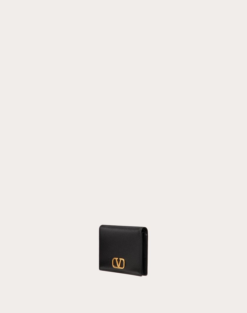 Valentino Handbags Portafoglio Compatto Vlogo Signature In Vitello Granato per Donna in Blu Porcellana | Valentino IT Fino al 60% di sconto