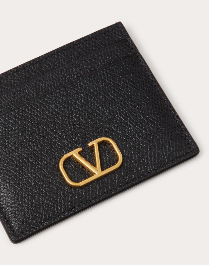 Valentino Handbags Portacarte Vlogo Signature In Vitello Granato per Donna in Nero | Valentino IT Fino al 55% di sconto