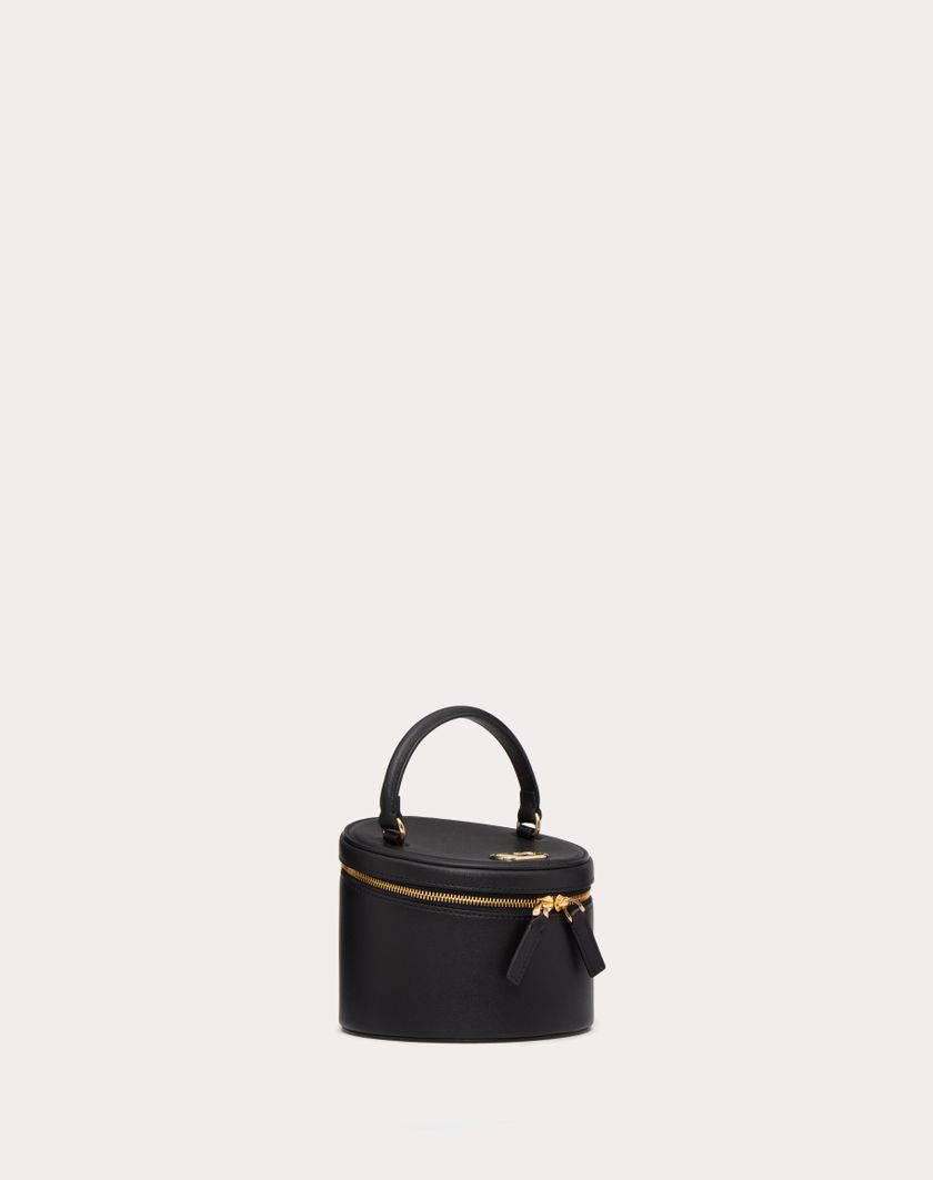 Valentino Handbags Mini Vanity Porta Gioielli Vlogo Signature In Vitello per Donna in Nero | Valentino IT Super sconto