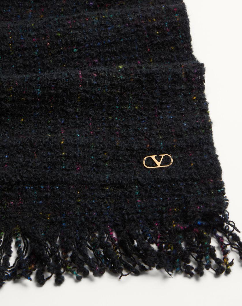 Valentino Handbags Sciarpa Vlogo Signature In Lana E Cachemire per Donna in Nero/oro | Valentino IT 50% di sconto per tempo limitato