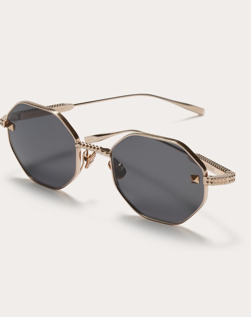 Valentino Handbags V-stud Occhiale Esagonale In Titanio in Grigio | Valentino IT 2025