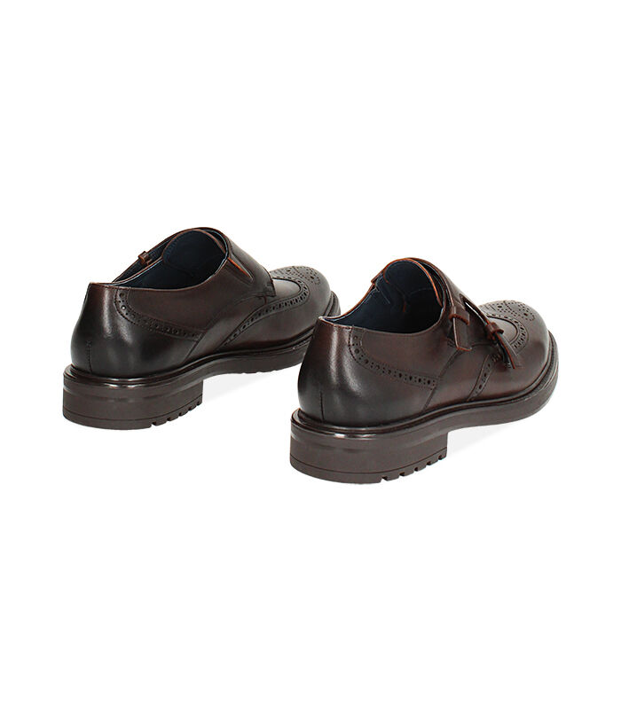 Valerio 1966 Stringate monk-strap moro in pelle | Valerio 1966 I Più Venduti