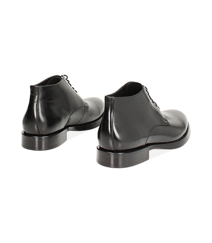 Valerio 1966 Polacchino stringato nero in pelle | Valerio 1966 In Linea