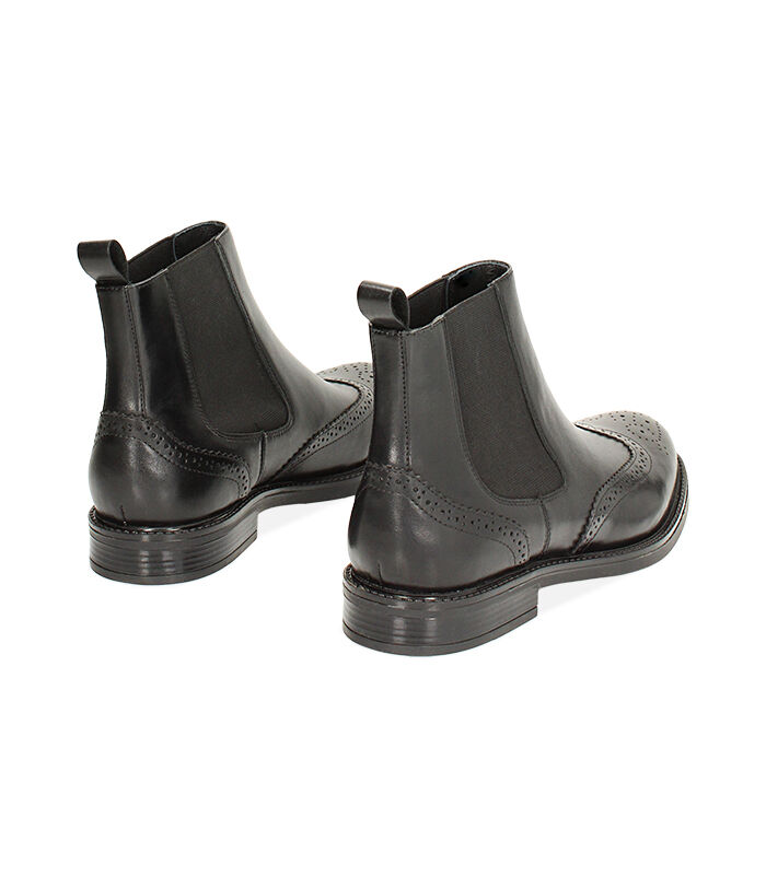 Valerio 1966 Beatles con impunture oxford in pelle nera | Valerio 1966 Promozione Limitata