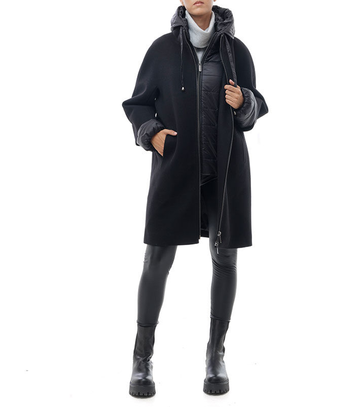 Valerio 1966 Cappotto nero sportivo | Valerio 1966 In Linea