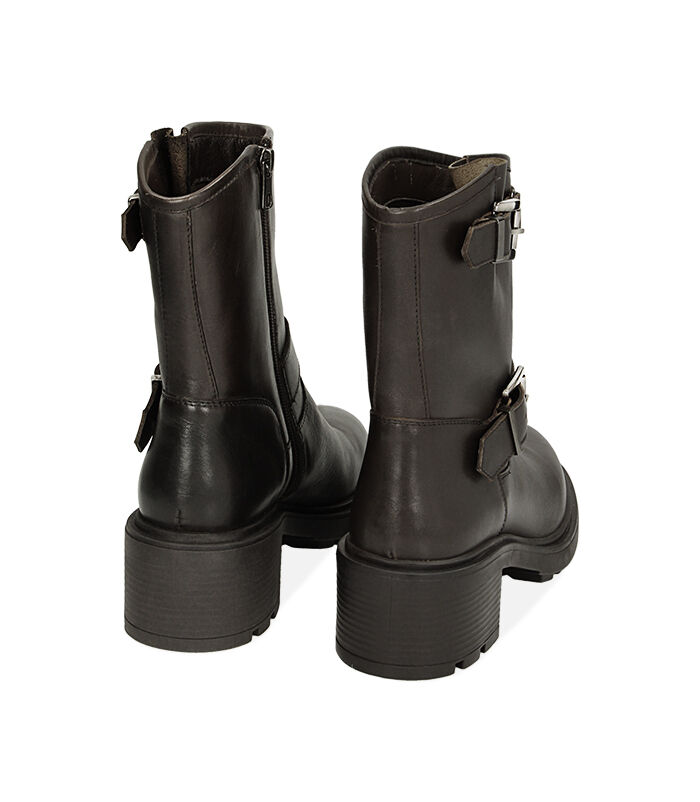 Valerio 1966 WOMEN SHOES BIKER LEATHER NERO Pezzi Unici