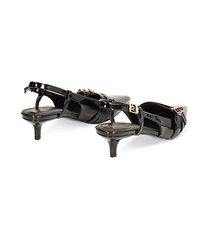 Valerio 1966 Décolleté slingback in vernice nero tacco 4 5 cm | Valerio 1966 Acquista Ora