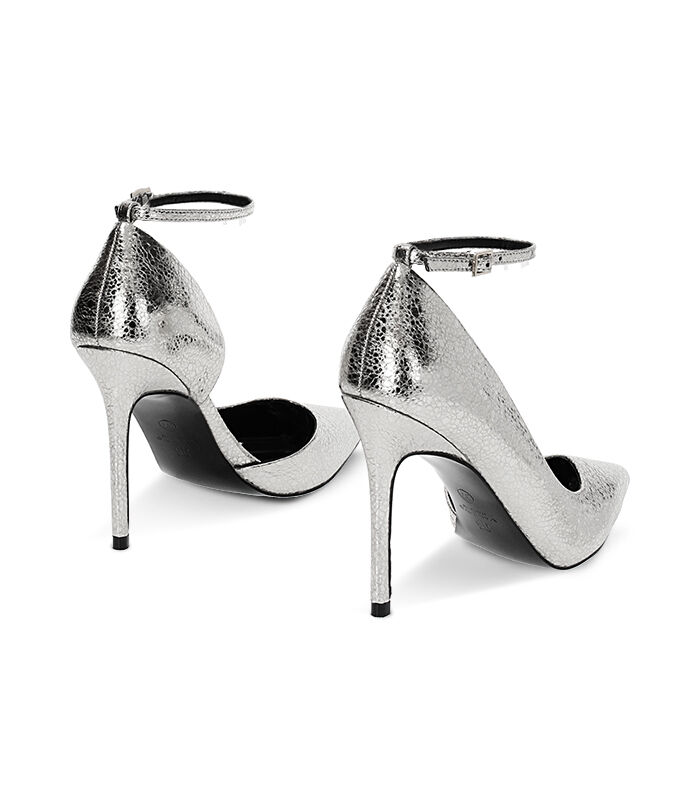 Valerio 1966 Décolleté open shank laminate argento tacco 10 5 cm | Valerio 1966 Saldi