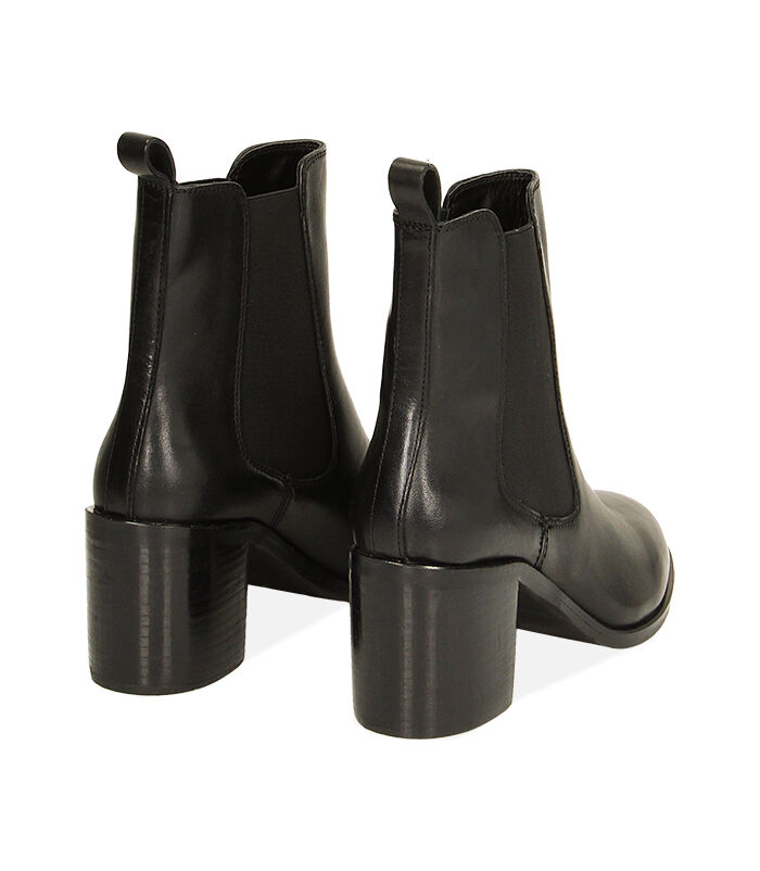 Valerio 1966 Stivaletti donna Chelsea neri in pelle tacco 7 7 cm | Valerio 1966 Sconto