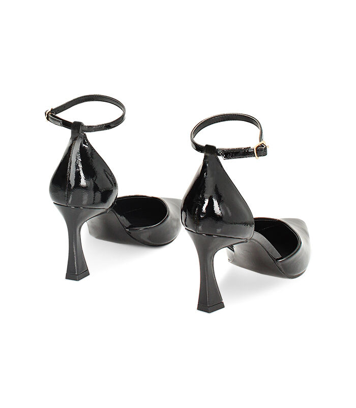 Valerio 1966 Décolleté open shank nere in naplak tacco 8 cm | Valerio 1966 Moda