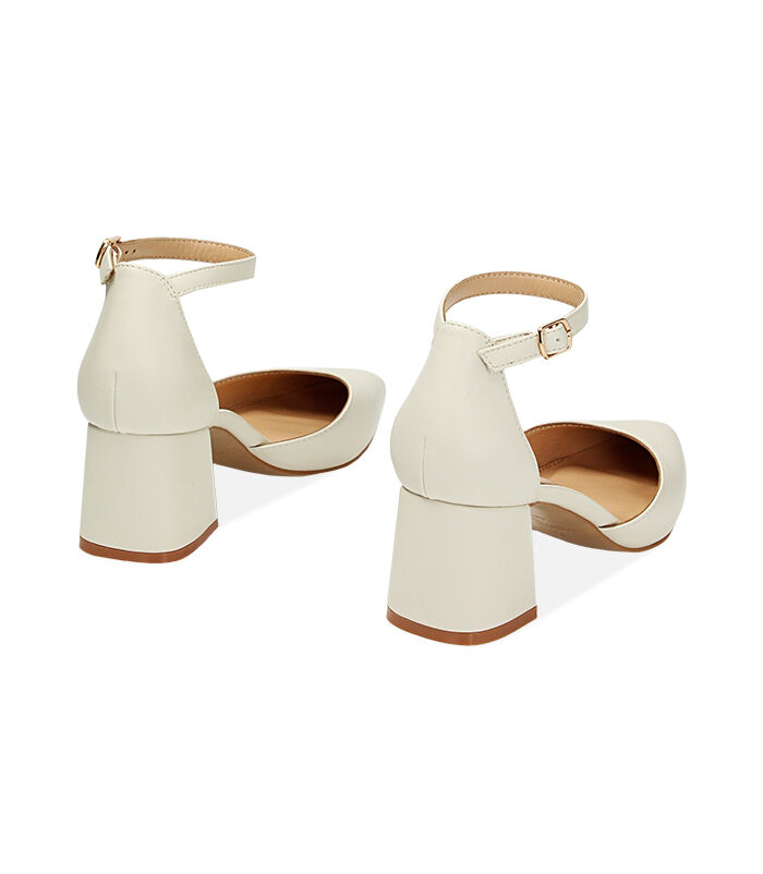Valerio 1966 Décolleté donna cinturino panna tacco 6 cm | Valerio 1966 Outlet