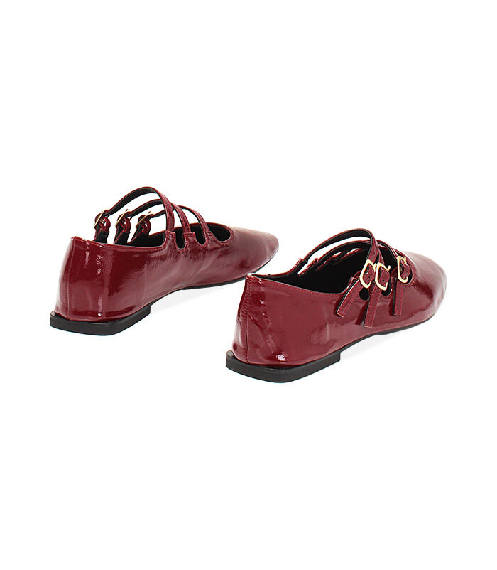 Valerio 1966 Ballerine multi-cinturino bordeaux in naplak | Valerio 1966 Vendita Economica