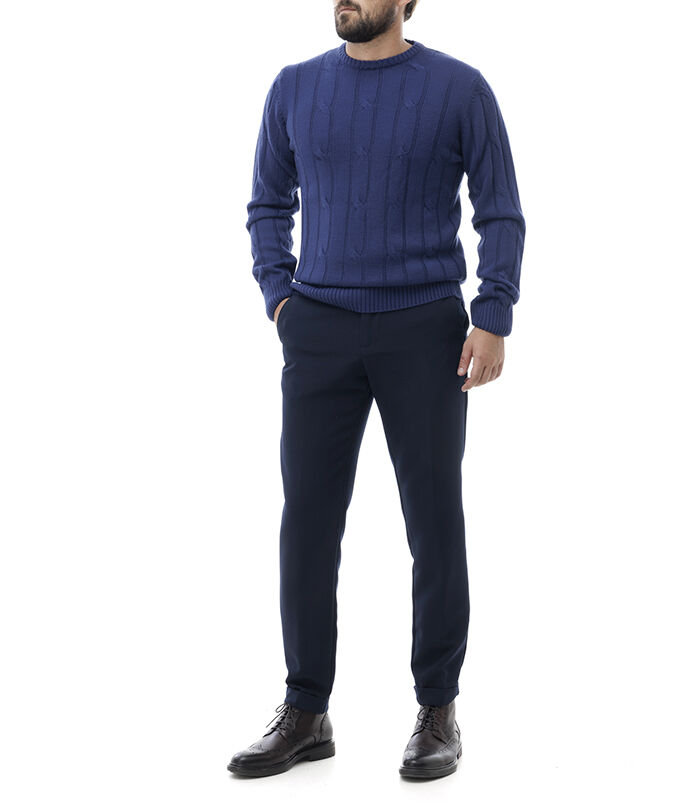 Valerio 1966 Maglione blu a trecce | Valerio 1966 Negozi Online