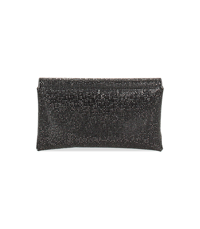 Valerio 1966 Pochette nera in laminato con pietre | Valerio 1966 Hotsell