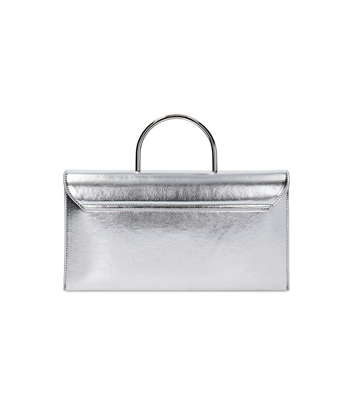 Valerio 1966 Pochette laminata argento con manico | Valerio 1966 Saldi Di Fabbrica