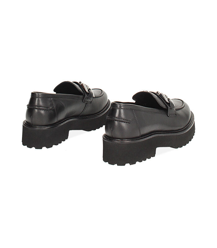 Valerio 1966 Mocassino nero in pelle con morsetto | Valerio 1966 Qualità
