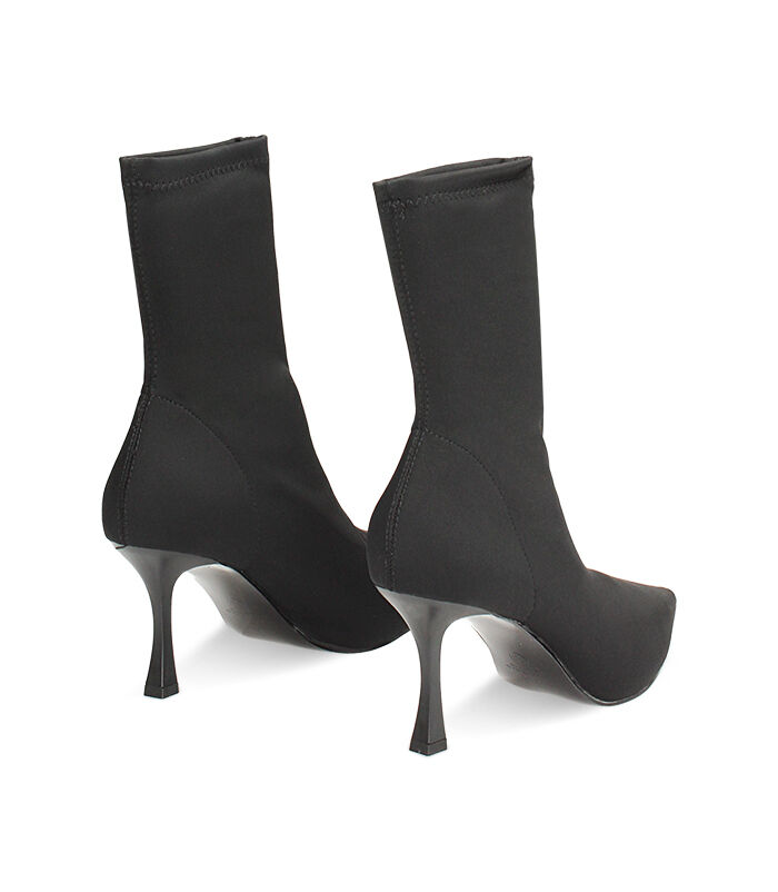 Valerio 1966 Tronchetto nero in lycra tacco 8 cm | Valerio 1966 Saldi Di Fabbrica